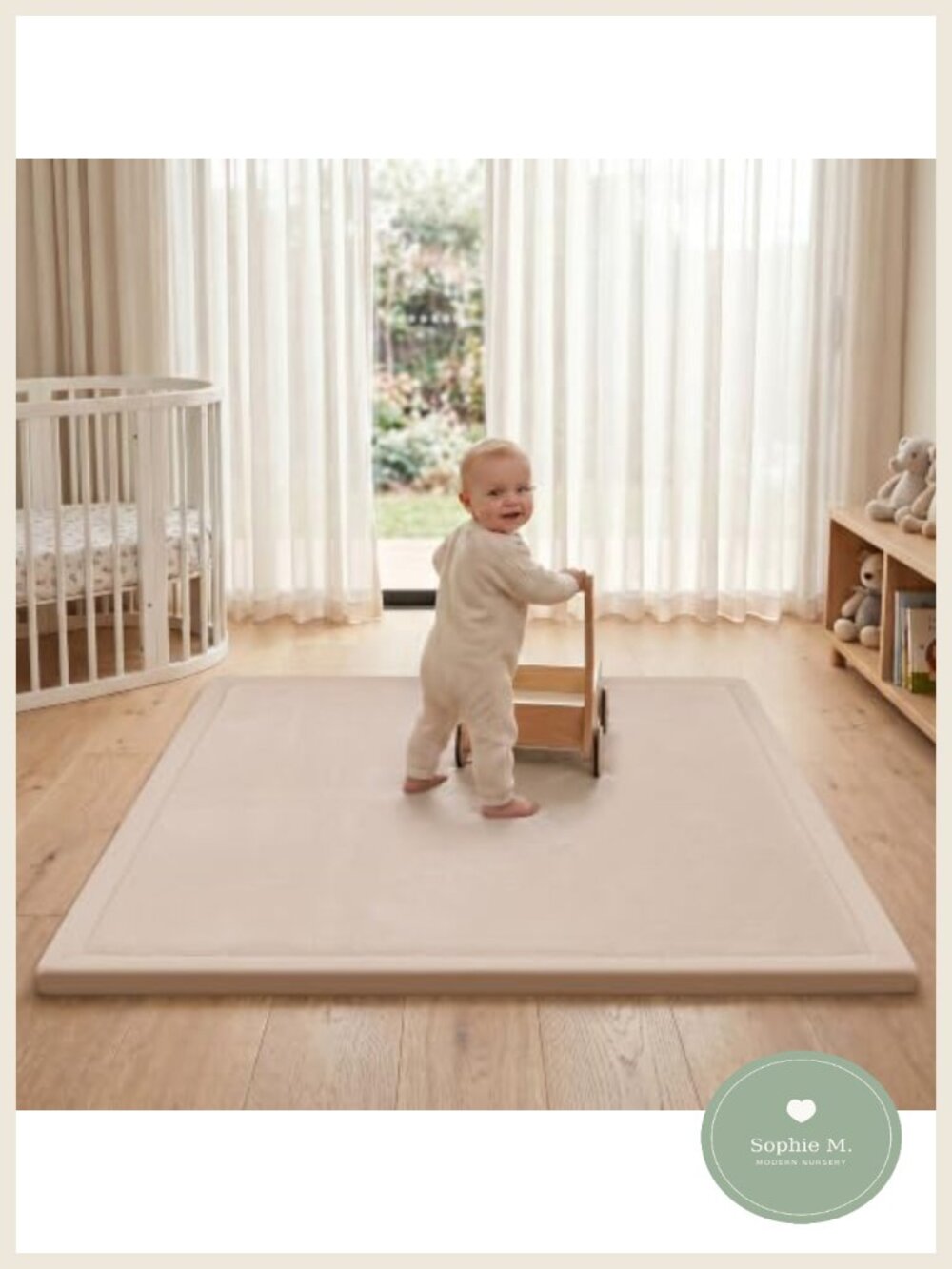 Memory Foam Baby Play Mat 50x50 Non-Slip Crawling Mat Tummy Time